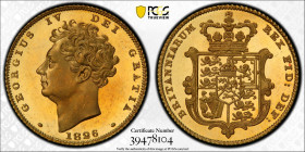 1826 Gold Half-Sovereign Proof - Differing curls PCGS PR64 DCAM
