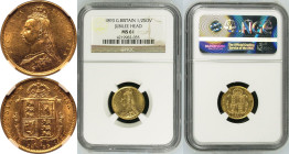 1893 Gold Half-Sovereign Jubilee head NGC MS 61