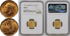 1915 Gold Half-Sovereign NGC MS 64