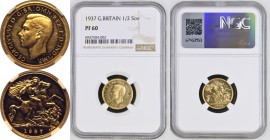 1937 Gold Half-Sovereign Proof NGC PF 60