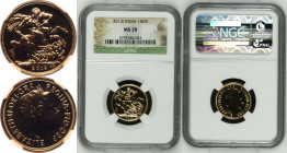 2013 I Gold Sovereign NGC MS 70 Box & COA