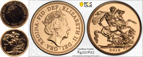 2016 I Gold Sovereign PCGS MS69