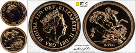 2020 I Gold Sovereign PCGS MS69