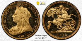 1895 M Gold Half-Sovereign Pattern Proof Single Finest PCGS PR62 DCAM - Possibly unique