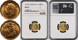 1915 S Gold Half-Sovereign NGC MS 63