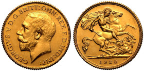 1923 SA Gold Half-Sovereign Proof About FDC