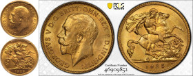 1925 SA Gold Half-Sovereign Equal-finest PCGS MS65