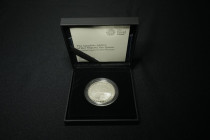 2017 Silver 5 Pounds Sapphire Jubilee - Accession Proof Box & COA