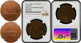 Cornwall 1811 Copper Penny Token NGC MS 62 BN