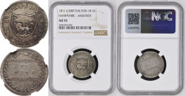 Andover 1811 Copper Shilling Token NGC AU 55