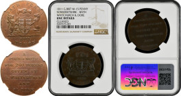 Somerset - Bath / Whitchurch and Dore 1811 Copper Penny Token NGC UNC DETAILS