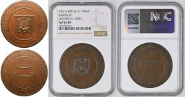Norwich ND (1811-1815) Copper Two Penny Token NGC AU 55 BN Housed in incorrect NGC holder