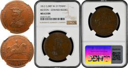 1812 Copper Penny Token NGC MS 63 BN