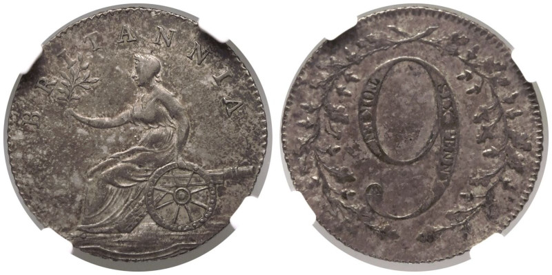 AU 55 | UNITED KINGDOM. MERCHANT TOKEN. 
Silver Sixpence, 1811. 
Mentioned in ...