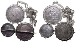1845-1902 Silver Coins fashioned as Jewellery