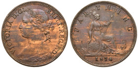 1878 Bronze Farthing Good extremely fine
