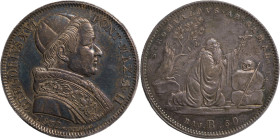 Stato Pontificio, Bologna. Gregorio XVI (1831-1846). 50 baiocchi 1832. Ag, gr. 13,24. Muntoni 28. SPL+ Intensa patina iridescente.

SPL+
