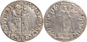 Venezia, Agostino Barbarigo (1486-1501). Lira o moceniga, sigle M P Xo. Ag, gr. 6,47. CNI 115 var. Paolucci 2. SPL+ Due lievi difetti di produzione ne...