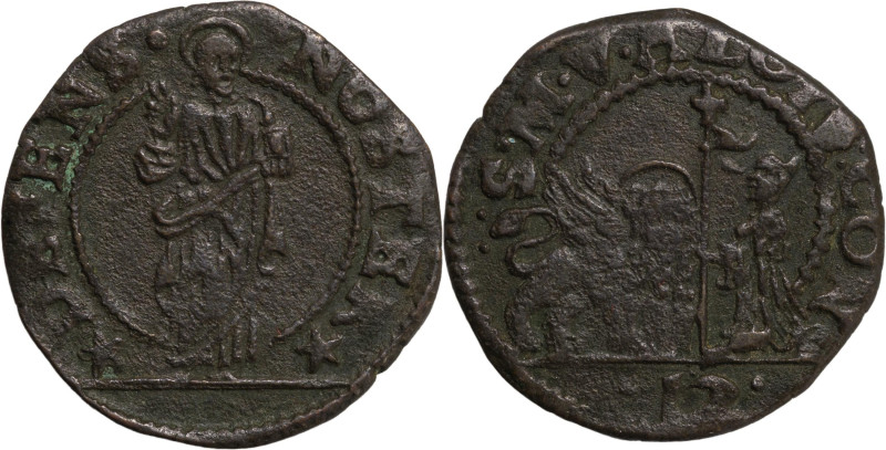 Venezia, Alvise Contarini (1676-1684), soldo da 12 bagattini. Cu, gr. 1,96. Paol...