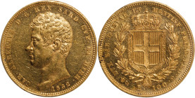 Regno di Sardegna, Carlo Alberto (1831-1849). 100 lire 1832. Genova. Pagani 134. MIR. 1043a. GIG.1 , perizia E.Tevere spl/fdc fondi speculari

SPL/F...