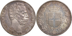 Regno d'Italia, Umberto I (1878-1900). 5 lire 1879. Ar, gr. 25. Pagani 590. q. FDC / SPL +

QFDC/SPL+
