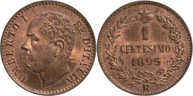 Regno d'Italia, Umberto I (1878-1900). 1 centesimo 1895. Cu, gr. Pagani 625. FDC. Conservazione eccezionale.

FDC