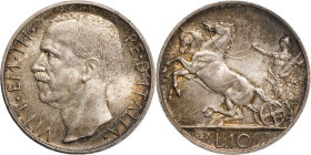 Regno d'Italia, Vittorio Emanuele III (1900-1946). 10 lire 1927. Ar, gr. 10. Pagani 692. SPL+ Patina.

SPL+