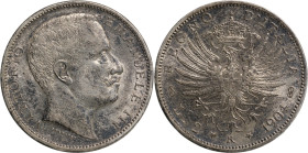 Regno d'Italia, Vittorio Emanuele III (1900-1946). - 2 Lire - 1904 Aquila - AG RR Pag. 728; Monte. 143 Stupenda patina iridescente SPL/FDC

SPL/FDC