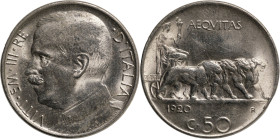 Regno d'Italia, Vittorio Emanuele III (1900-1946). 50 Centesimi 1920 bordo liscio. Gig. 164

QFDC