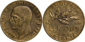 Albania. Vittorio Emanuele III (1939-1943). 0,10 Lek 1941 XIX. BA. Gigante.16. R SPL

SPL