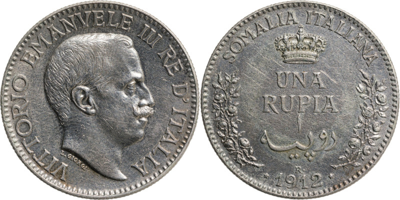 monetazione per la Somalia, Vittorio Emanuele III (1900-1946) 1 Rupia 1912 Roma ...
