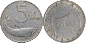 Repubblica Italiana (monetazione in lire) (1946-2001) - 5 Lire 1956 Mont. 8 RR IT BB Perizia Ranieri

BB