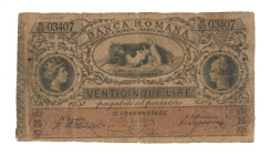 Cartamoneta Italiana, Banca Romana 25 lire 1883 R3 BRO 6

MB+