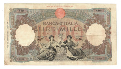 Regno d'Italia, 1000 Lire Regine del Mare (B.I.) L'Aquila D.M. 08-10-1943 Gig. BI 47B R3 Taglietti

QBB