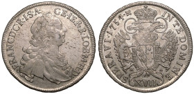Austria Francis I of Lorraine 1754 HA Silver 17 Kreuzer Very fine with lustre
