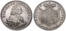 Austria: Salzburg Sigismund 1764 MK Silver Taler Good extremely fine, mint luster