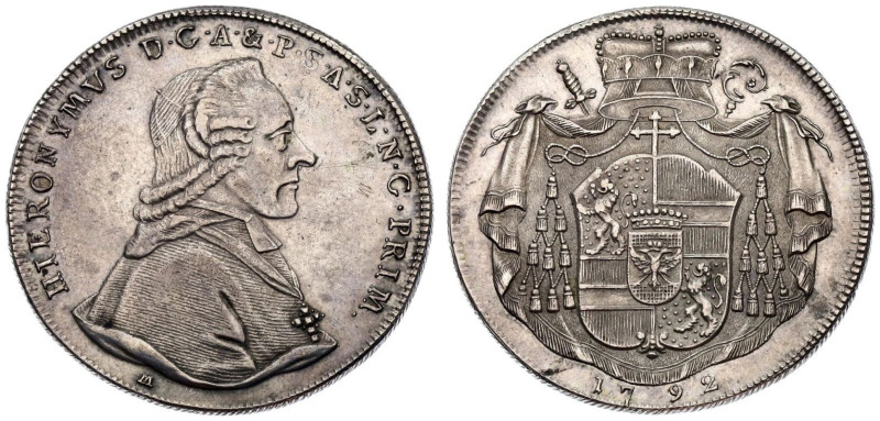 Extremely fine with mint lustre | AUSTRIA. SALZBURG. Hieronymus, Count of Collor...