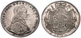 Austria: Salzburg Hieronymus 1792 M Silver Taler Extremely fine with mint lustre