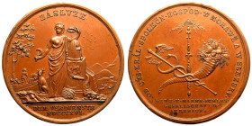 Austria: Empire 1816 Bronze Award Medal Agricultural Society Extremely fine, edge knocks