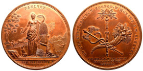 Austria: Empire 1816 Bronze Award Medal Agricultural Society Good extremely fine, prooflike