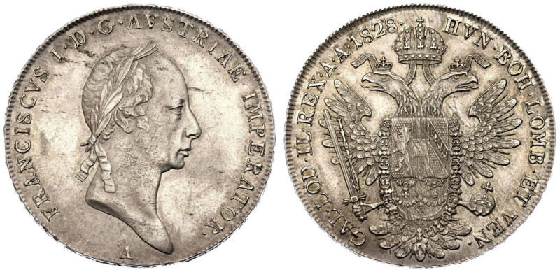 Extremely fine, adjustment marks | AUSTRIA. EMPIRE. Francis I, 1804-35. 
Silver...