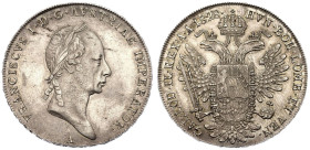 Austria: Empire Francis I 1828 A Silver Taler Extremely fine, adjustment marks