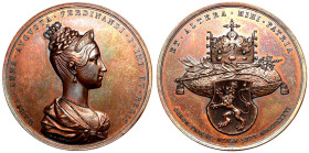 Austria: Empire 1836 Bronze Medal Queen's Coronation Extremely fine