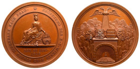 Austria Ferdinand I 1845 Bronze Medal Northern Railway Opening NGC MS 65 BN