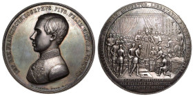 Austria Franz Joseph I 1850 Silver Medal Vienna-Trieste Railway Good extremely fine, prooflike and toned