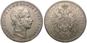 Austria: Empire Franz Joseph I 1861 V Silver Vereinstaler About extremely fine