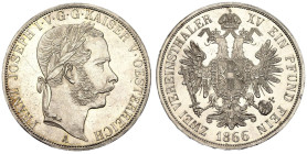 Austria Franz Joseph I 1866 A Silver 2 Taler Good extremely fine; full mint lustre