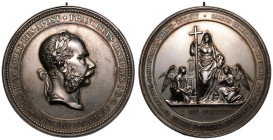 Austria Franz Joseph I 1869 Silver Medal Holy Sepulchre Visit Extremely fine, mounted
