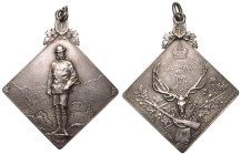 Austria Franz Joseph I 1898 Silver Medal Klippe Extremely fine