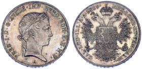 Austria Ferdinand I 1839 Silver 1/2 Taler Good extremely fine with full mint luster